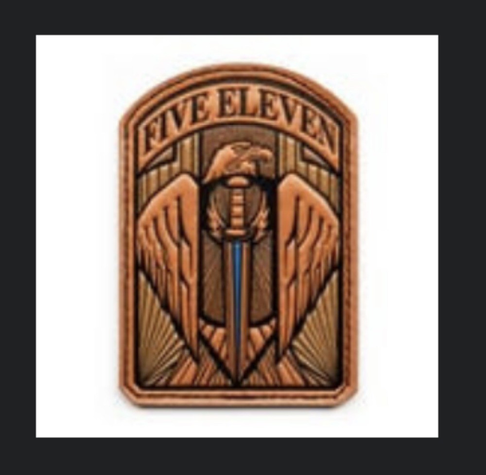 5.11 Tactical Distinguished Eagle Thin Blue Line Sword Shield Leather Patch