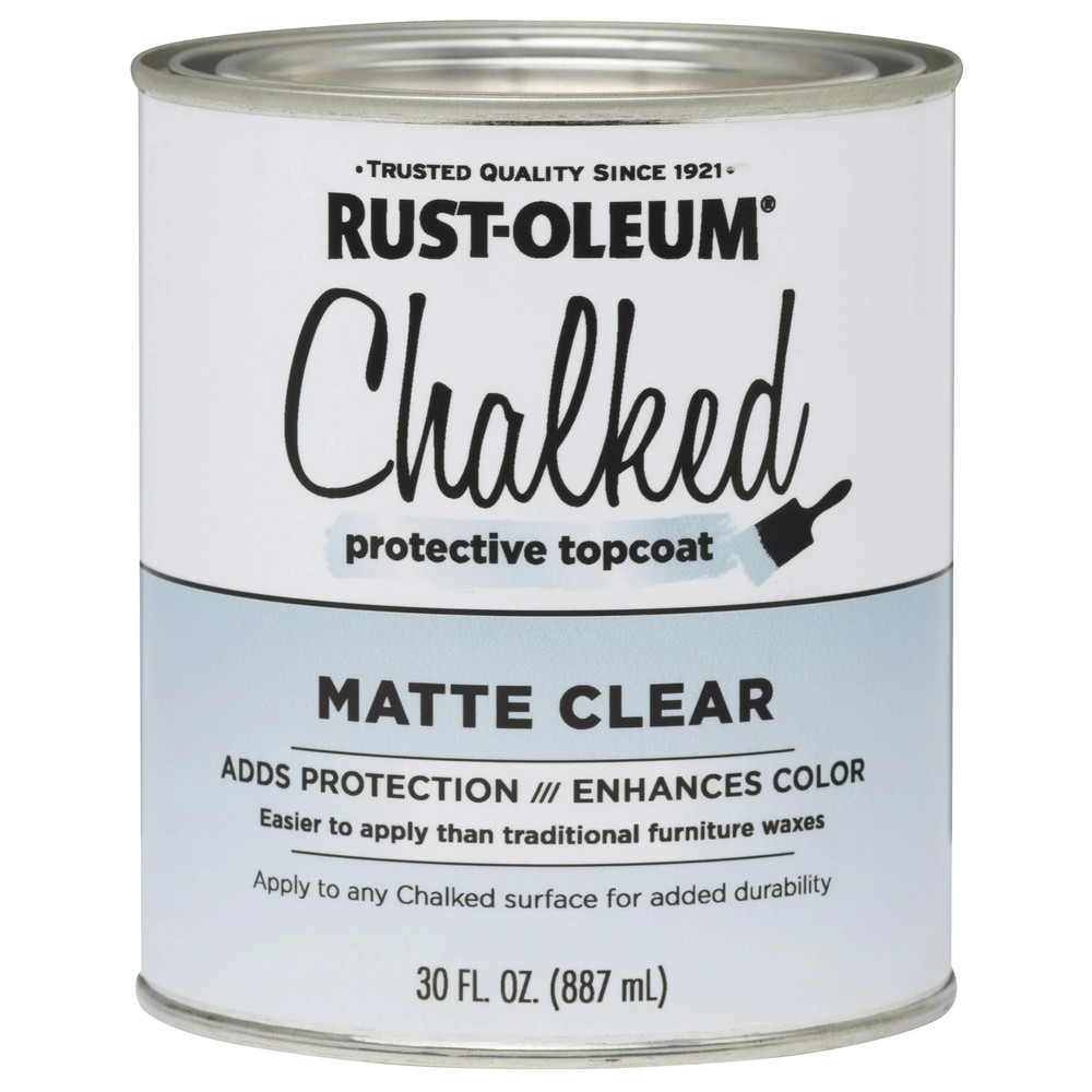 Rust-Oleum Chalked Matte Interior Protective Topcoat Clear, Quart – 287722