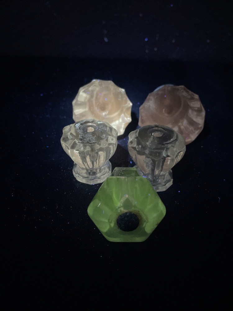 Vintage Clear Glass Crystal Cabinet &/Or Door Knobs 6, 10 & 12 sided Pulls
