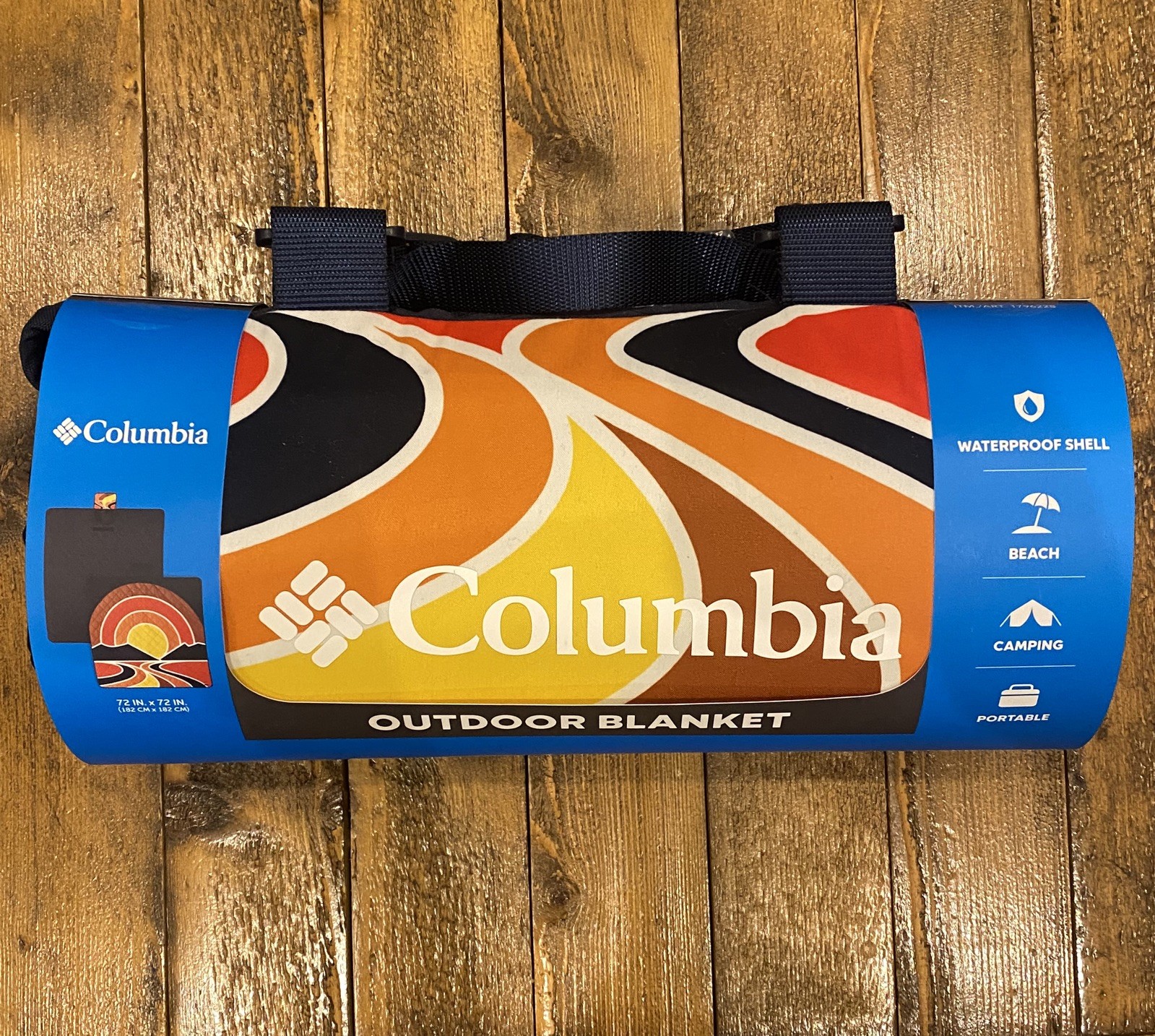 🤩Best Deal🧡 Columbia Outdoor Blanket ☀️ ⛰️ Sun Set Print!  NEW with tags.