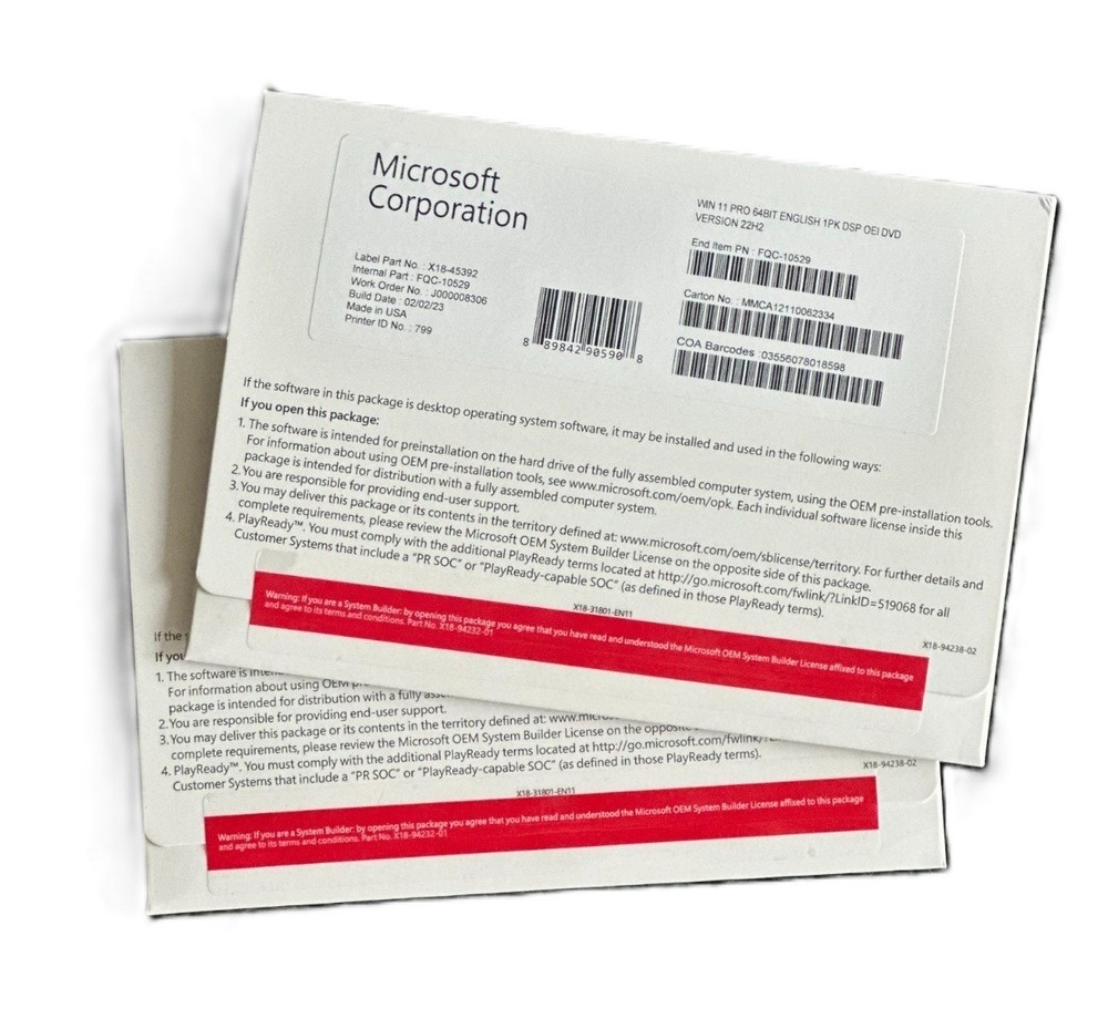 Win 11Pro 64-BitDVD+Gengine Pproduct Key. Factory Ssaled.Freeshipping*