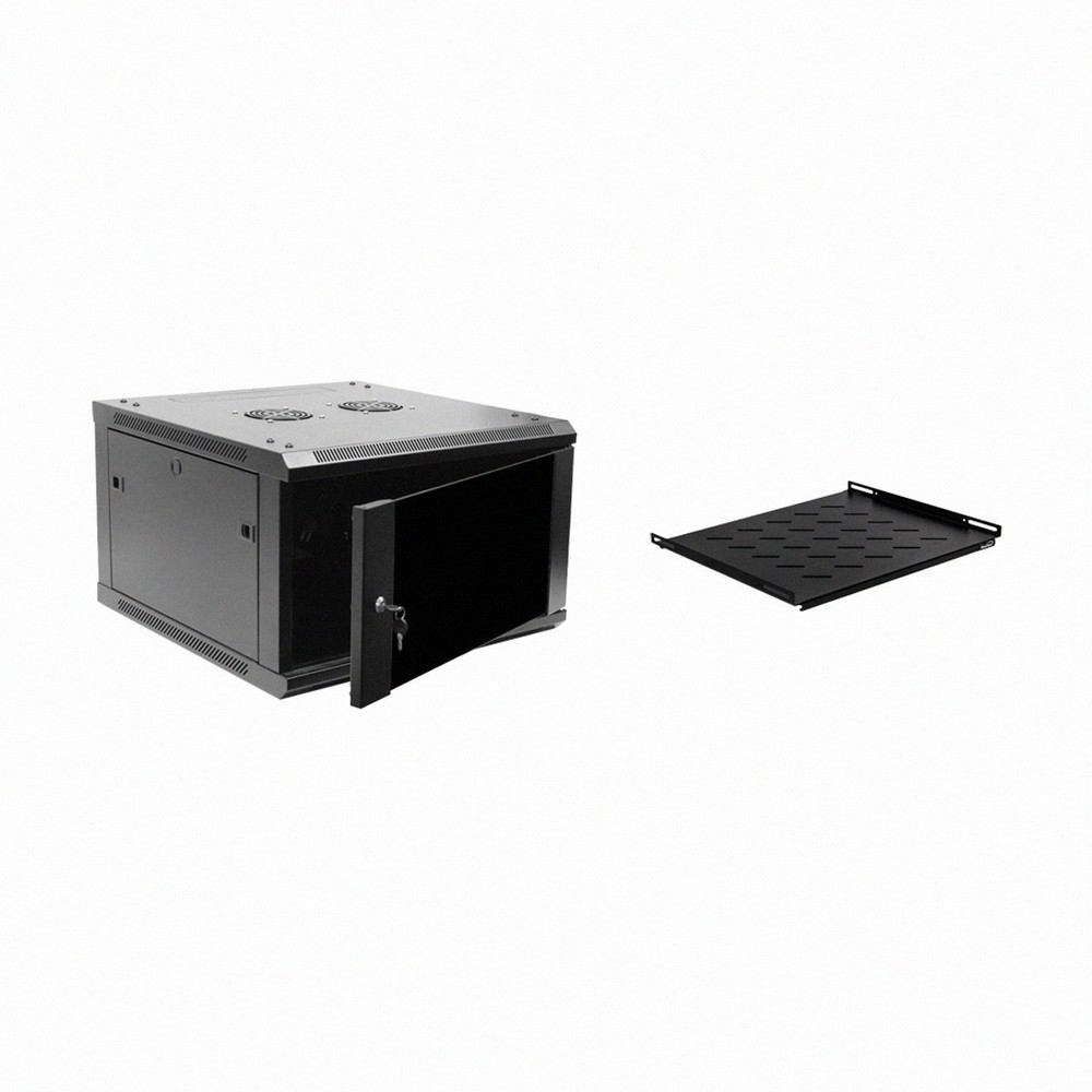 6U IT Wall Mount Network Server Data Cabinet Enclosure 24-inch Depth w/shelf
