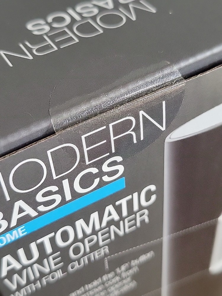 New Modern Basics Automatic Wine Opener With Foil Cutter Cork Remover