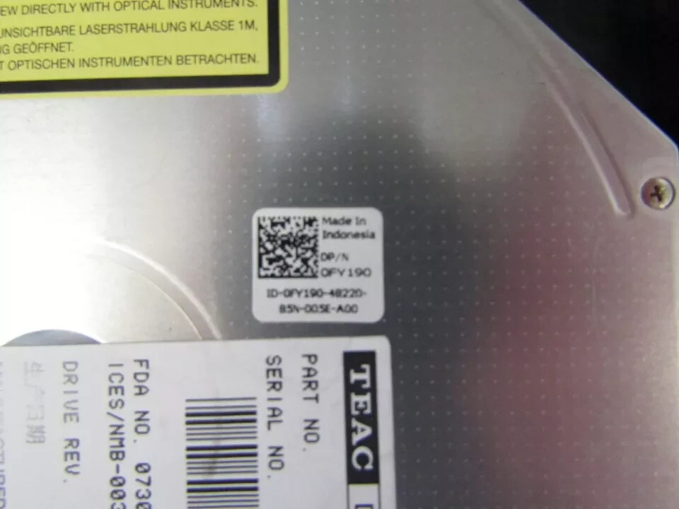 FY190 Dell PowerEdge Server SATA DVD-ROM Optical Drive W/ Mounting Bracket