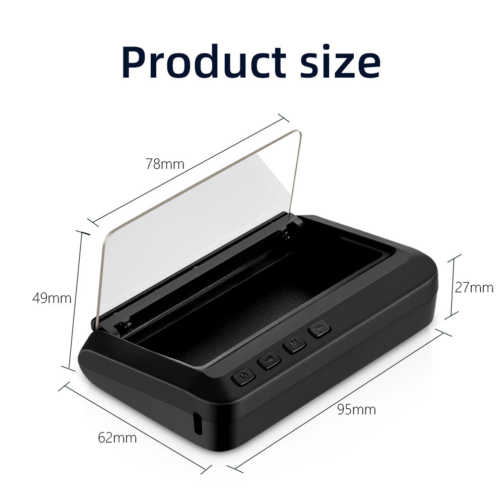 Car OBD2 HUD Head Up Display Speedometer Mileage Simple Function Folding Alarm