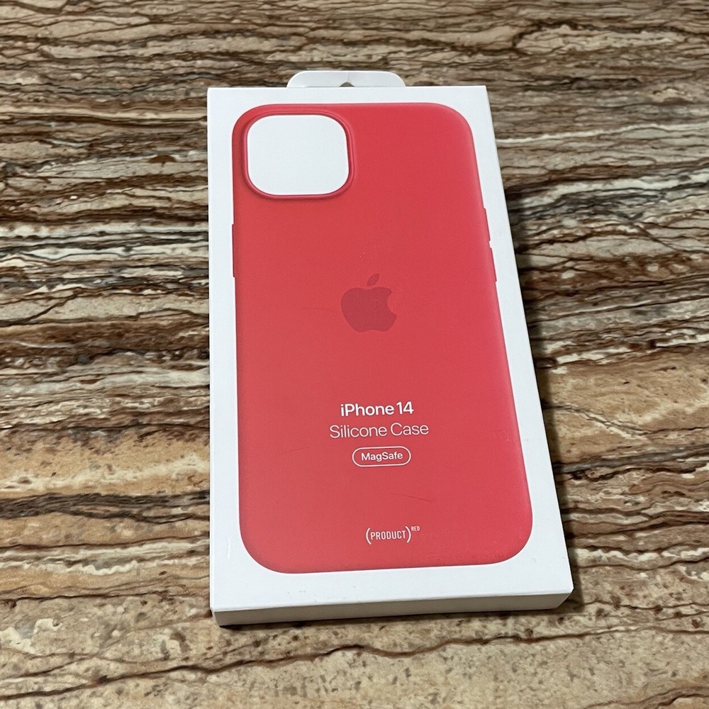 New Genuine Apple  Silicone Case for iPhone 14 - Red