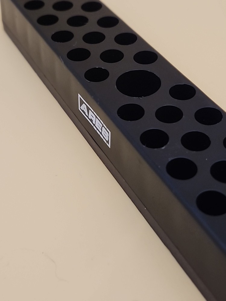 ARES Black 37 Hole Hex Bit Organizer with Strong Magnetic Base - Keep