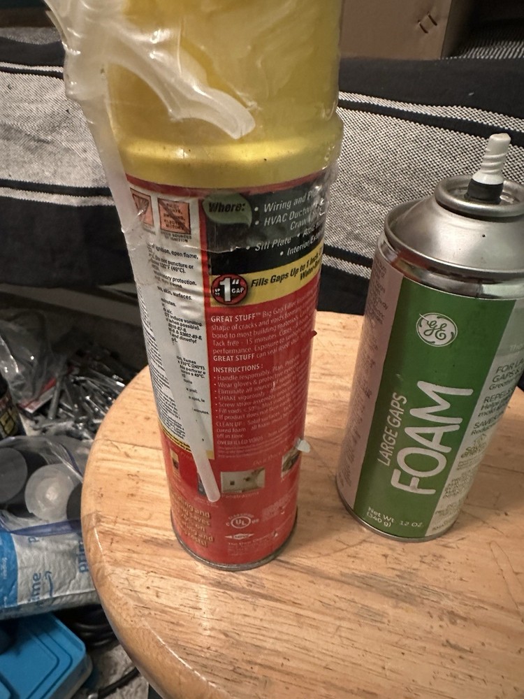 Great Stuff & GE Foam Sealant Gaps & Cracks Large Gaps Expanding