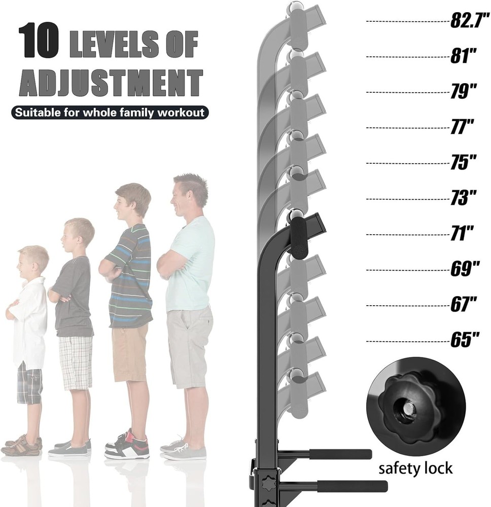 Power Tower Pull Up Bar Station, Free Standing Pull Up Rack Dip Station for H...