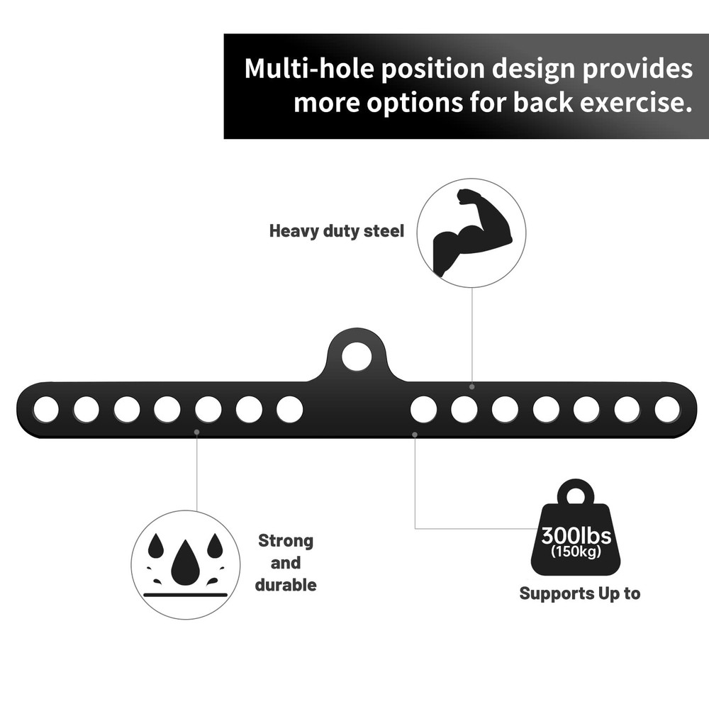 Double to Single Adaptor Plate LAT T Bar Row Pull Up Down Accessories Tricep ...