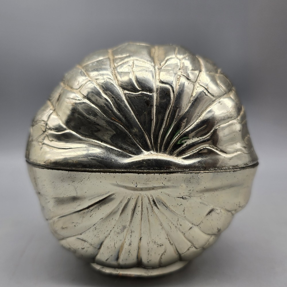F.B. ROGERS Silver Plate WALNUT Shaped Trinket Box Candy Dish Keepsake Vintage