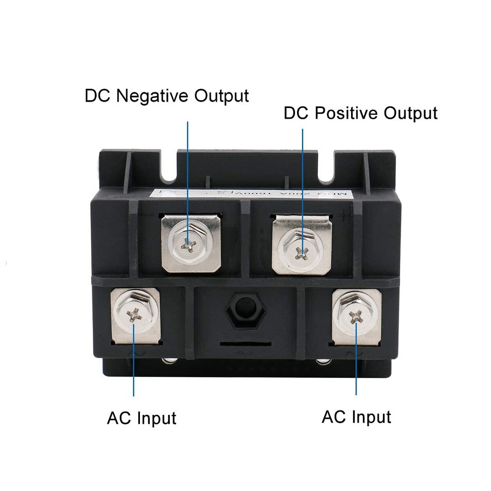 Bridge Rectifier 200A 1600V Full Wave Diode Module Single-Phase MDQ-200A