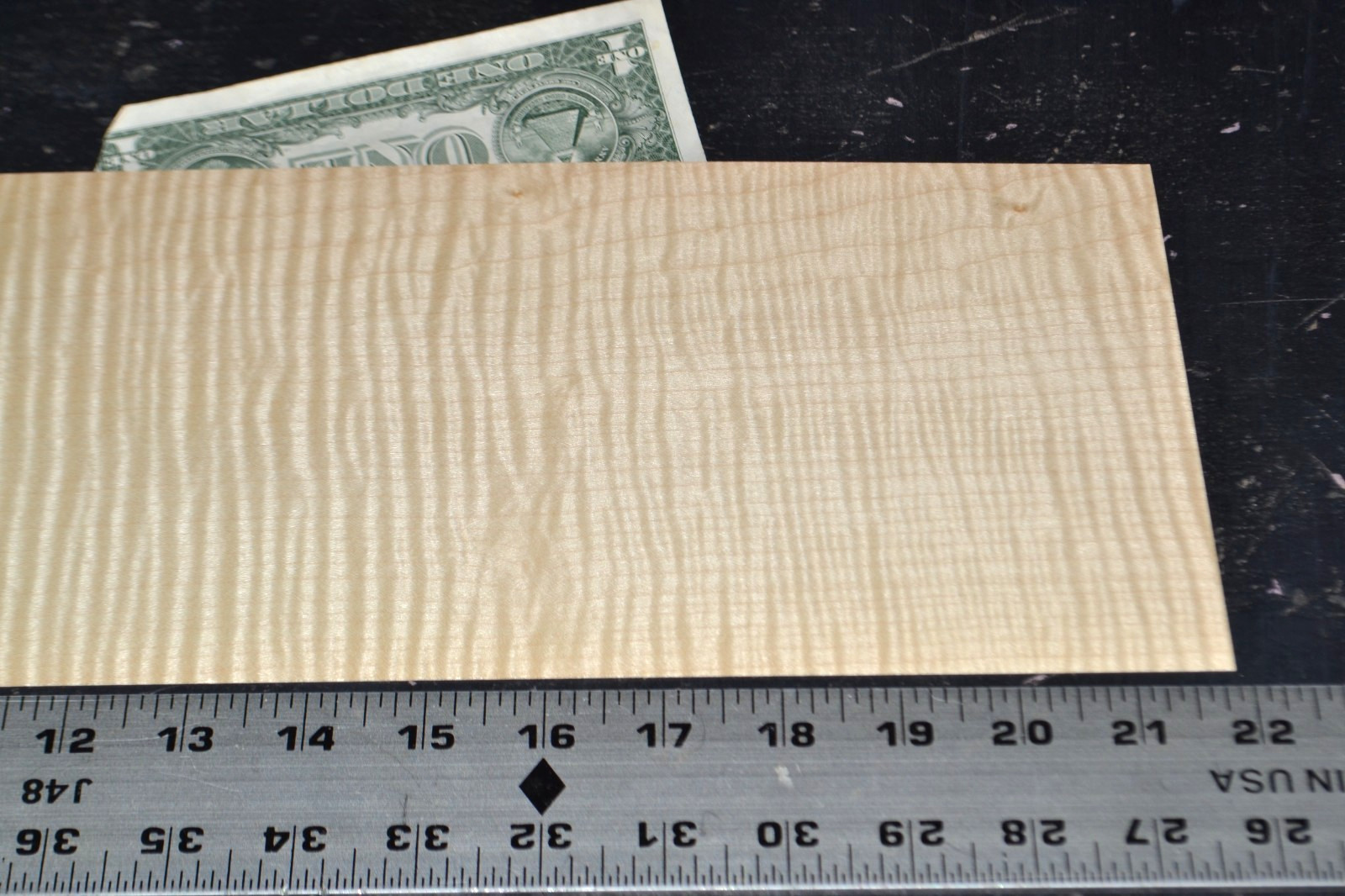 Maple Raw Wood Veneer Sheet 6 x 21 inches 1/42nd 7717-4