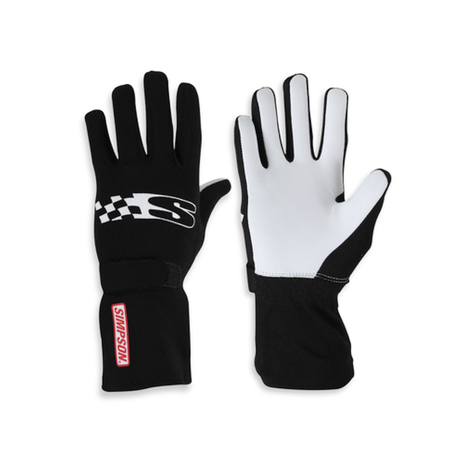 Simpson Racing SSXK Super Sport Driving Gloves Adult XL SFI 3.3/1 Black Pair