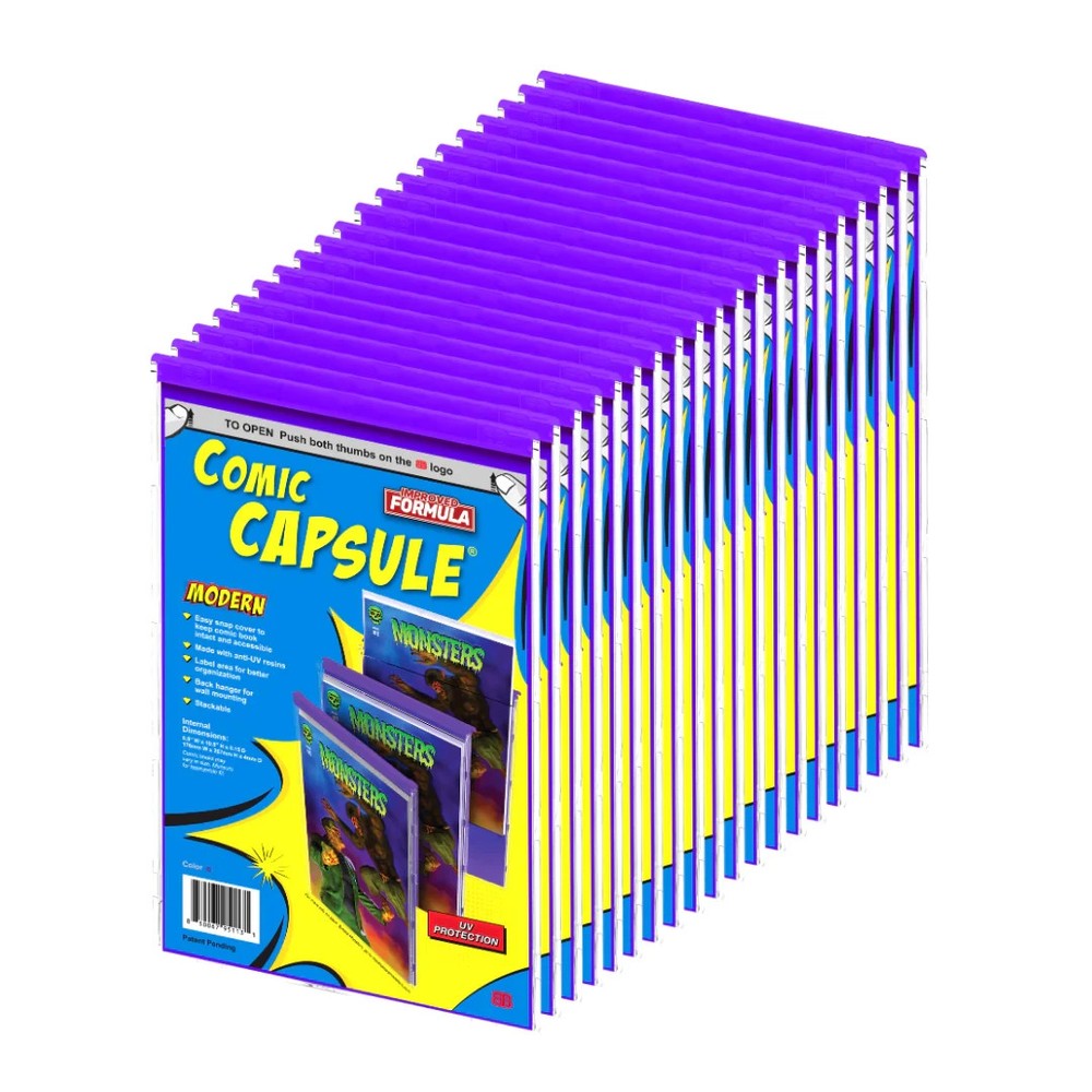 PURPLE Comic Capsule MODERN Comic Book Protector Display Case UV Shield NEW