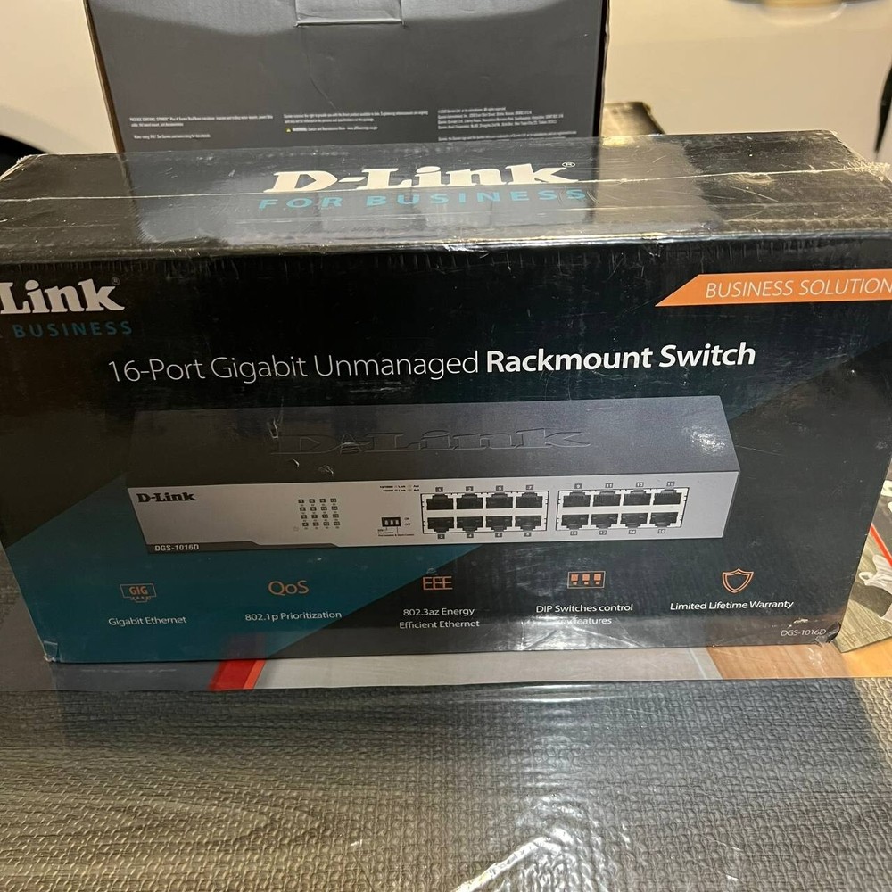 D-Link 16-Port Gigabit Unmanaged Rackmount Switch