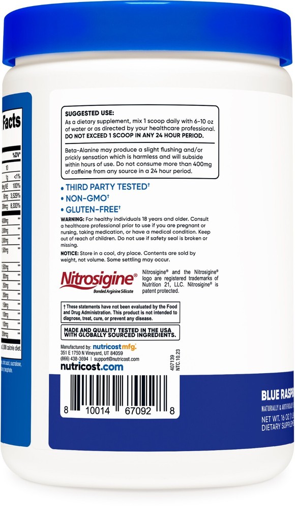 Nutricost Pre-X, Xtreme Pre-Workout Powder Complex, Blue Raspberry, 30 Servings