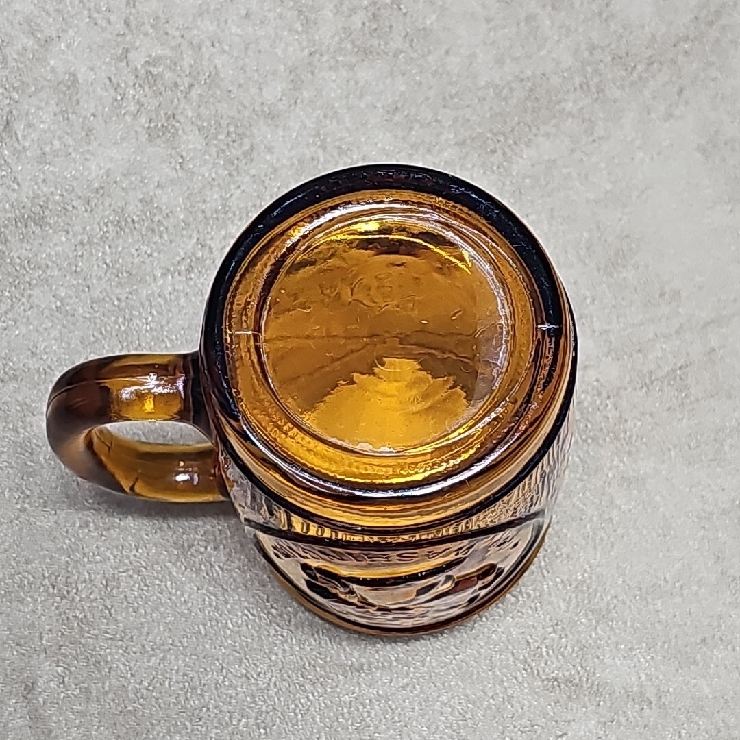 VTG George Washington Mount Vernon amber glass beer mug stein