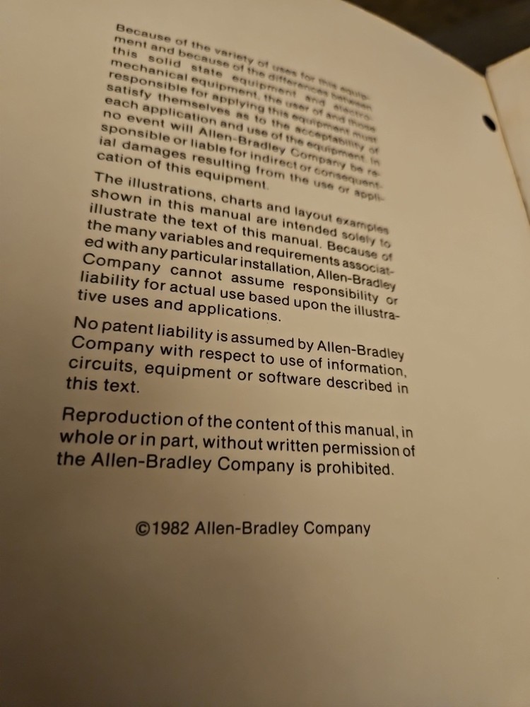 Allen Bradley Programming and Operations Manual, Mini-PLC Programmble Controller