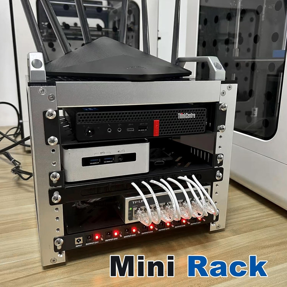 Geeekpi 4U Server Cabinet, 10 Inch Mini Server Rack for Network, Servers, Audio,