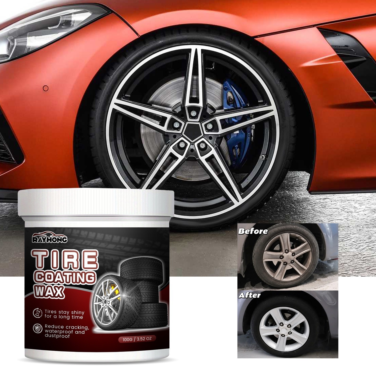 Car Tire Cleaner Tire Shine Rubber Protection & Restorer