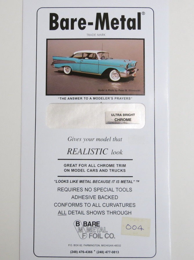 Bare Metal Foil BMF004 Ultra Bright Chrome 11" x 6"