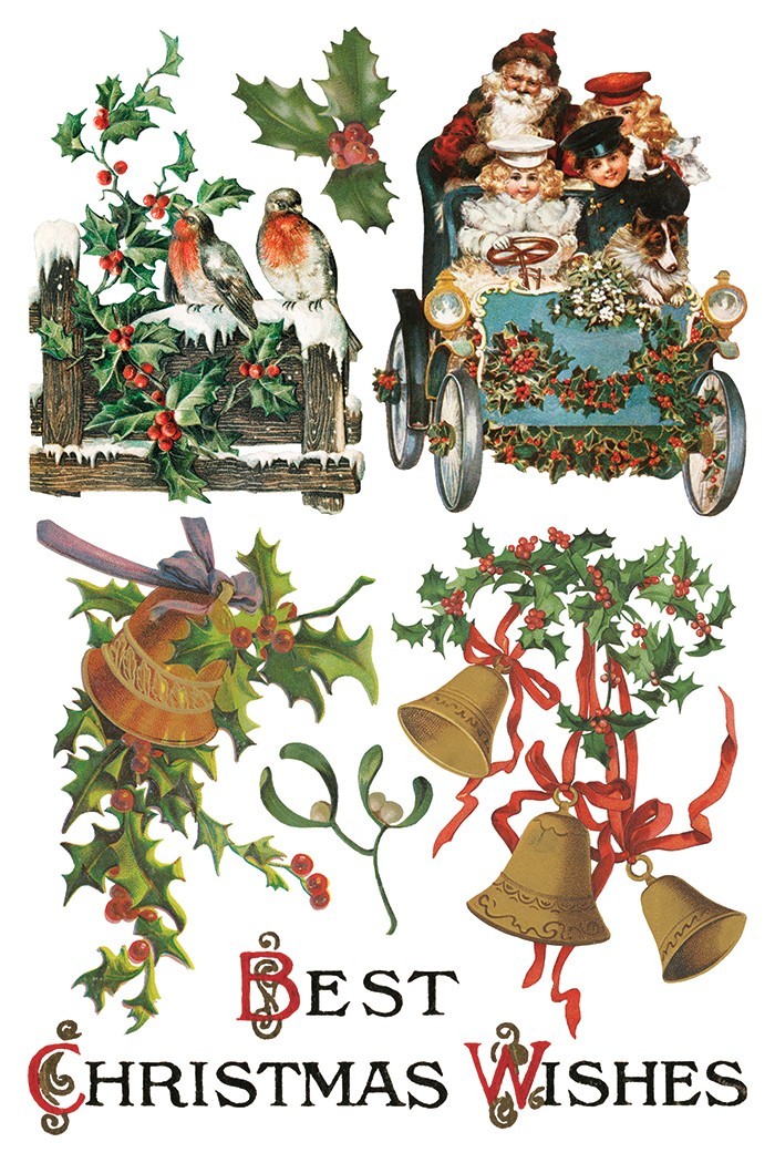 Iron Orchid Designs IOD Christmas Joy Transfer - (8) 8x12 Sheets NEW!!!