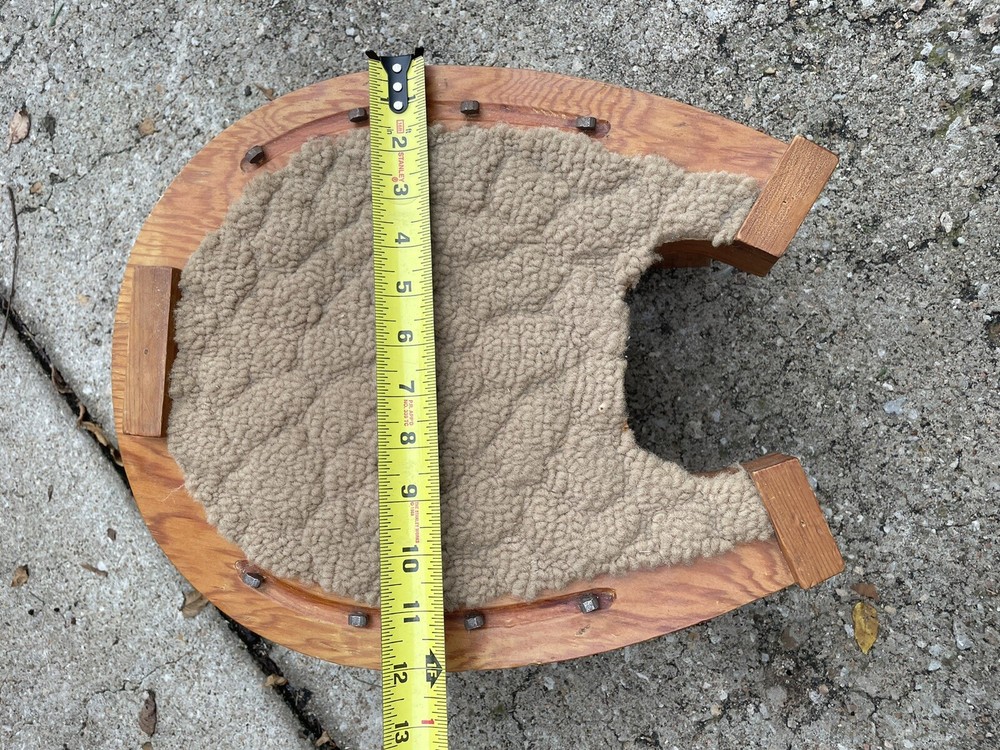 Antique primitive horse shoe Foot Rest Step Stool Solid Wood
