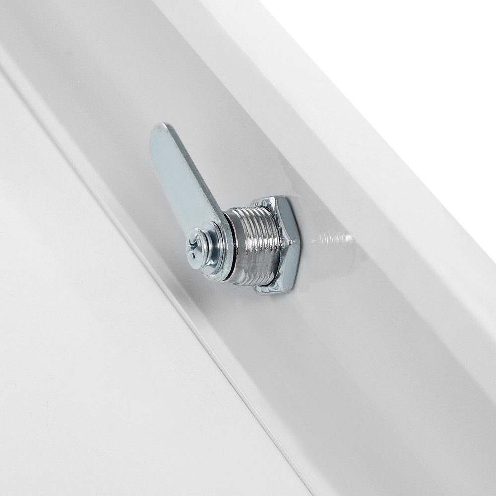 Sliding Pull-Out Drawer Under Desk for Office Organization, White