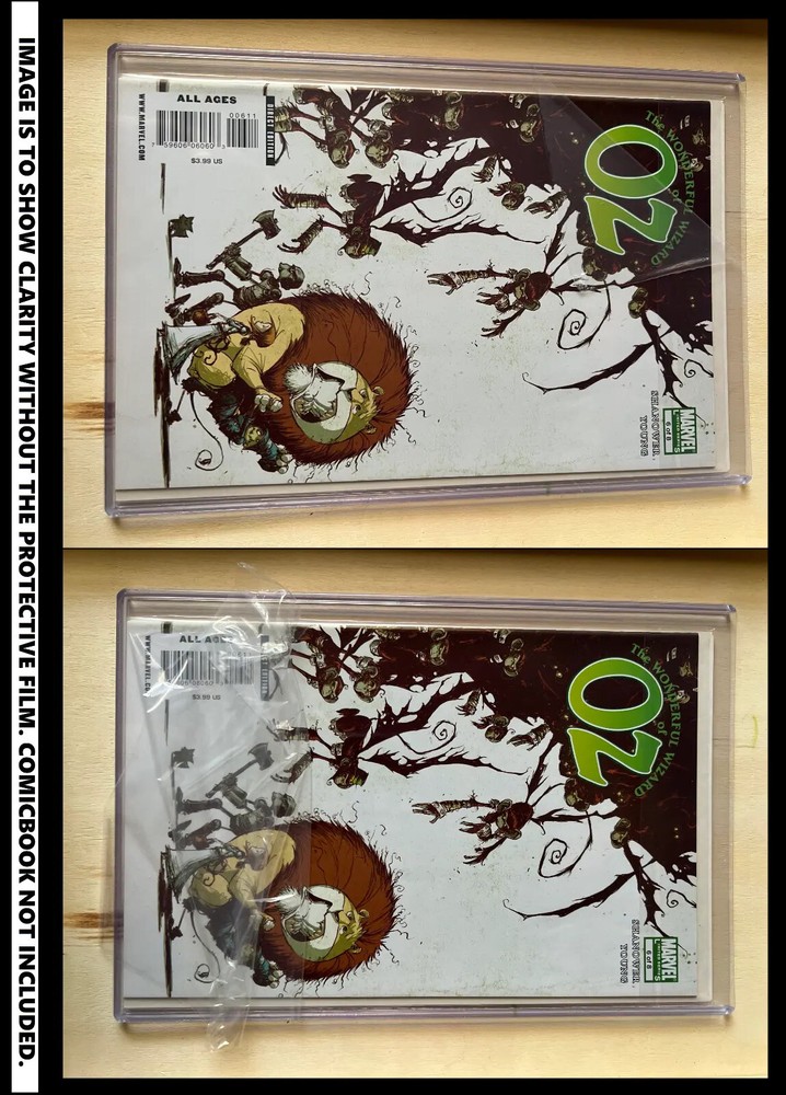 COMIC BOOK PROTECTOR CASE TOPLOADER 20 PACK WITH REMOVABLE FILM 7"x10.75"