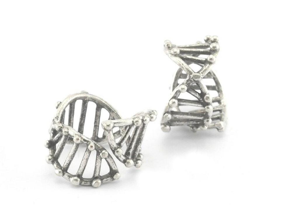 DNA Wrap Ring Adjustable Antique silver plated brass (9-11US inner size) 4245