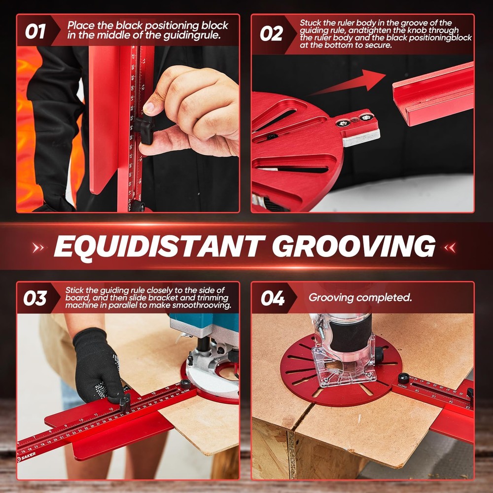Upgraded Saker Router Milling Groove Bracket|Router Woodworking Tools|Cabinet Ha