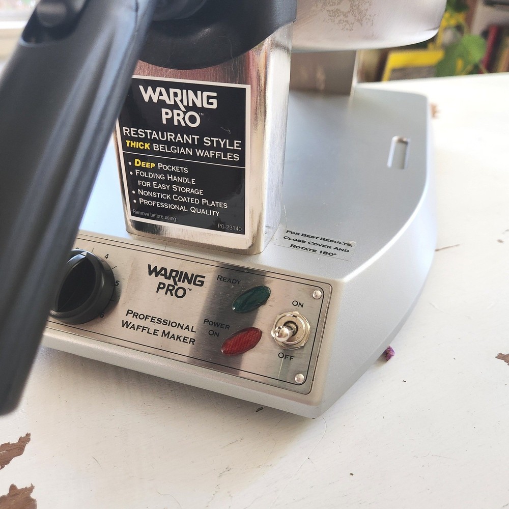 Waring Pro Professional Waffle Maker Thick Belgian Style Deep Pockets Nonstick