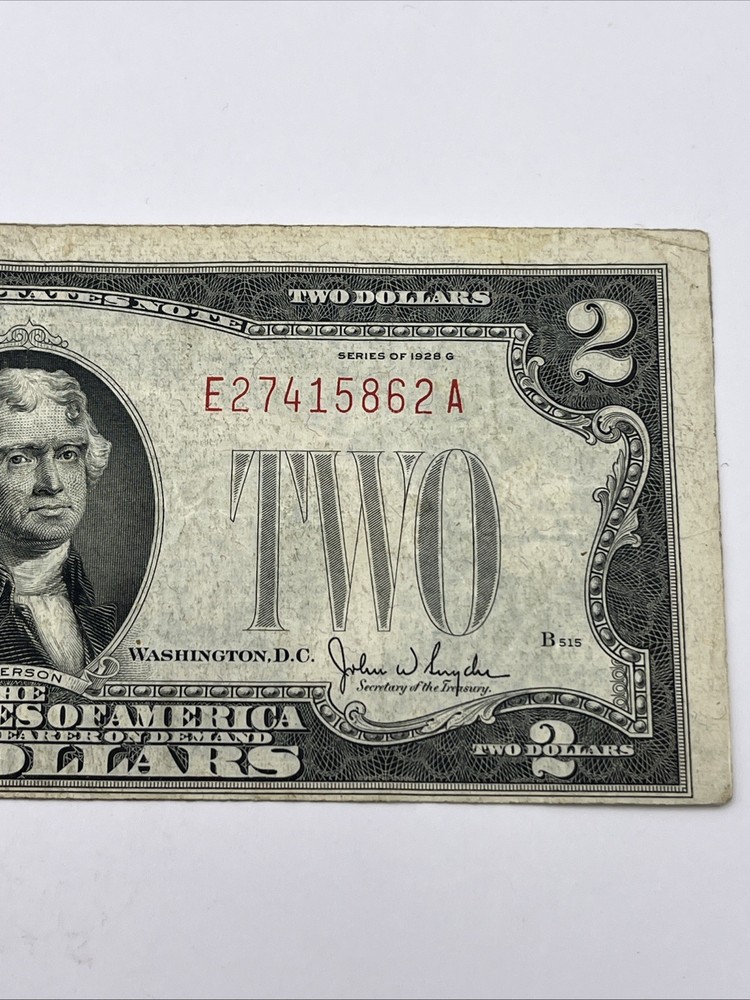 1928 G $2 Red Seal Note
