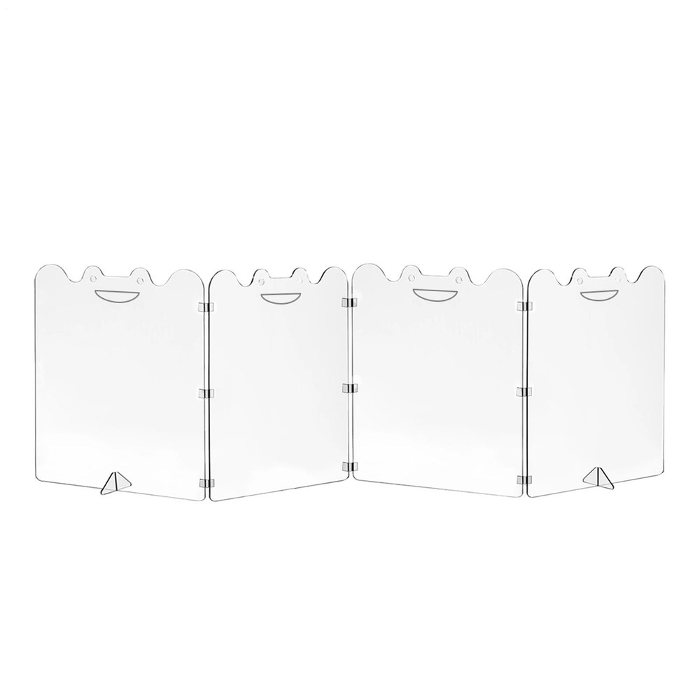 Clear Acrylic Pet Gate Folding 4-6pcs Panel Freestanding Gate For Small Dog
