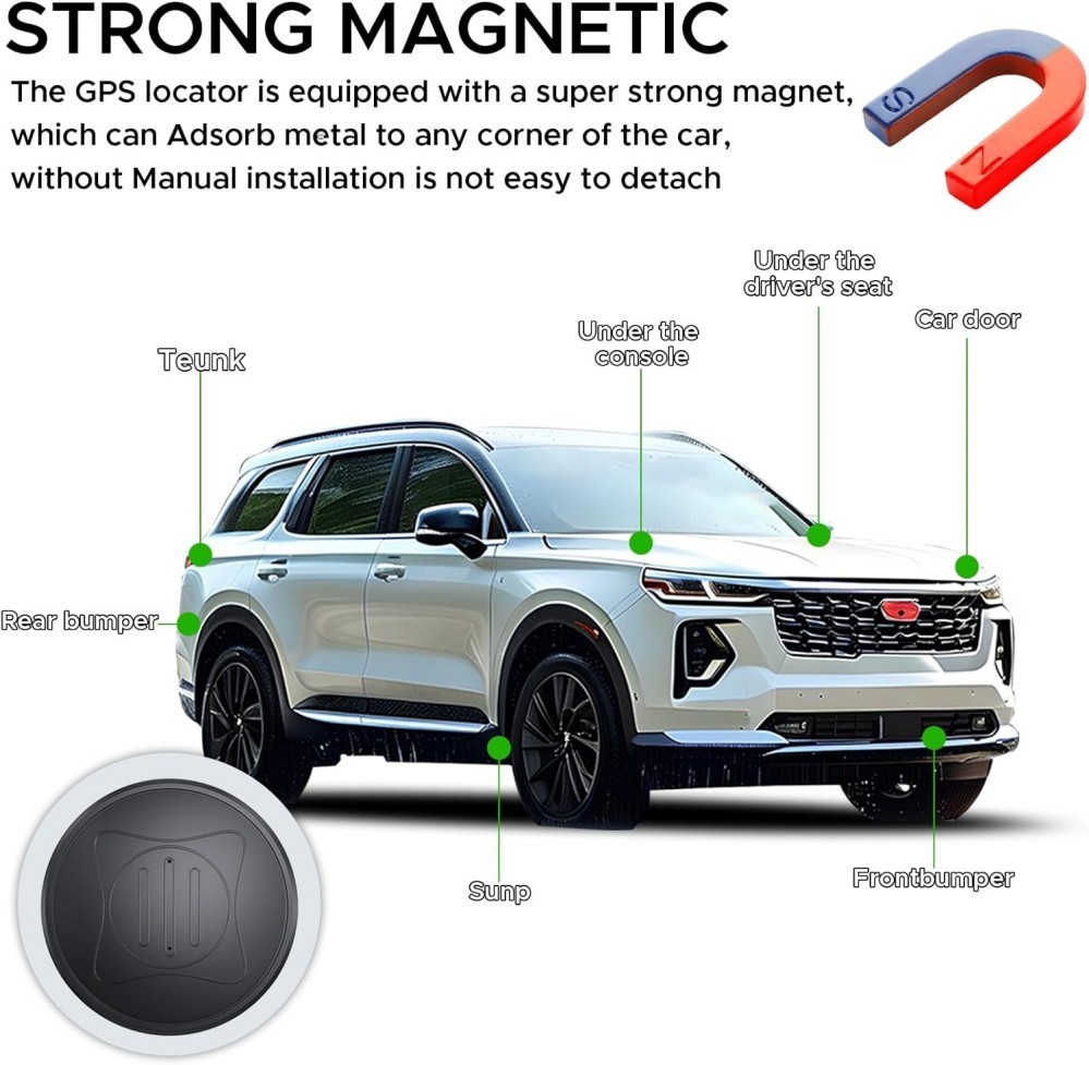 Time GPS Tracker-Mini GPS Car Tracker Magnetic Device Wireless Universal Real