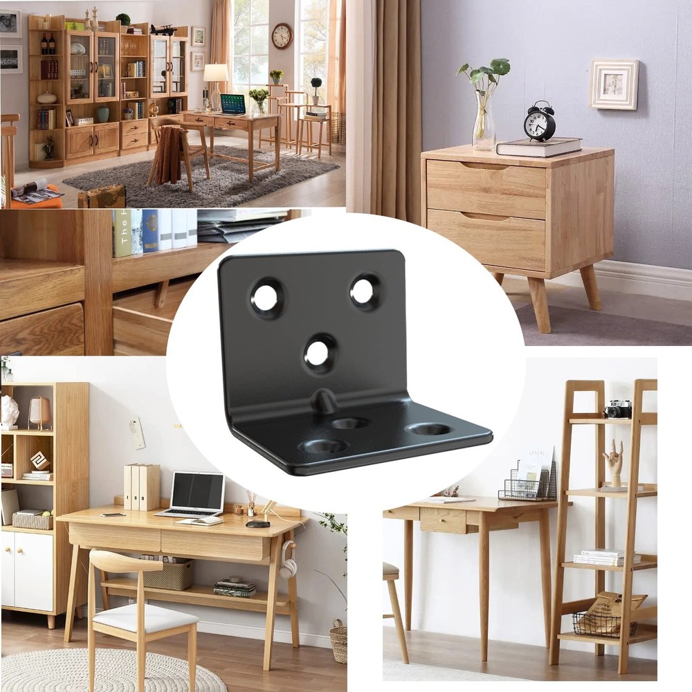 Black Stainless Steel Shelf Bracket,Joint Right Angle Bracket,L Shape