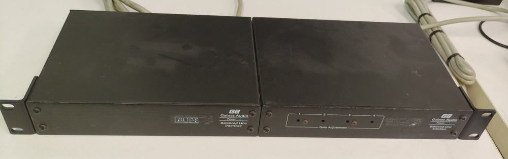 Gaines Audio Set Balanced Line Interface Model 444 & Model 642 W/rack POWERS ON