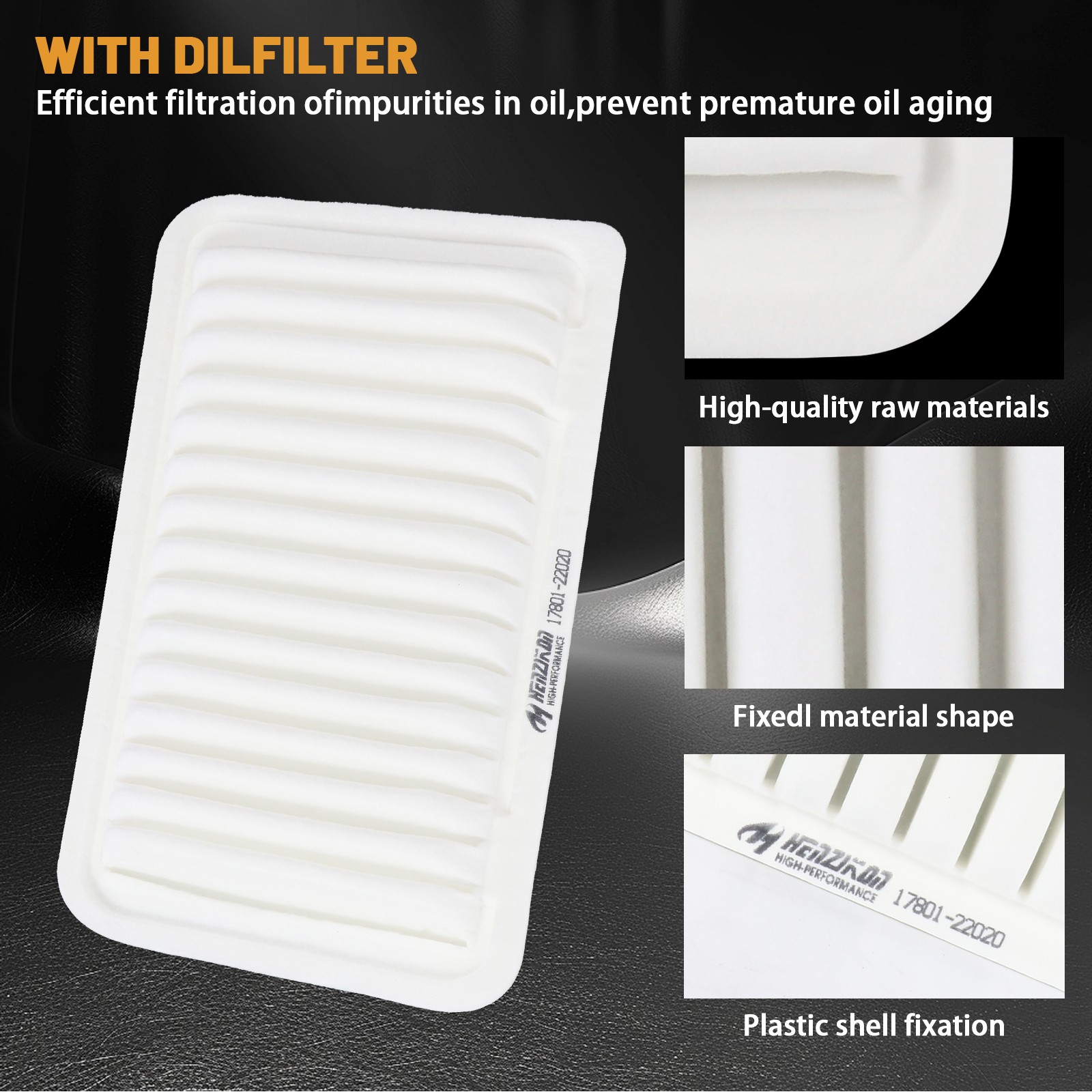 Combo Set Engine and Carbonized Cabin Air filter fits Toyota Corolla & Matrix