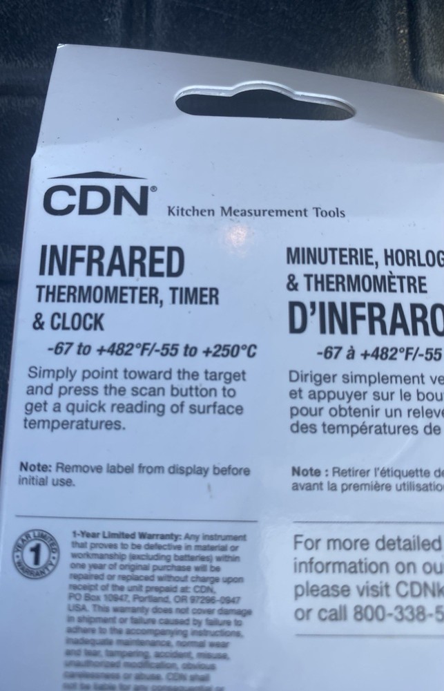 CDN IN482 Infrared Wireless Thermometer with 1-Second Response