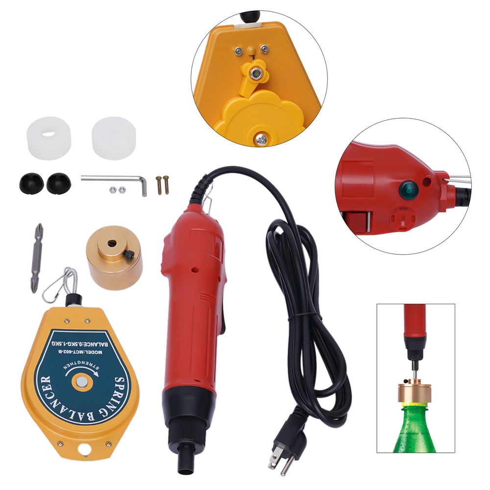 Electric Handheld Bottle Capping Machine Screw Capper Sealing Sealer Tool 110V