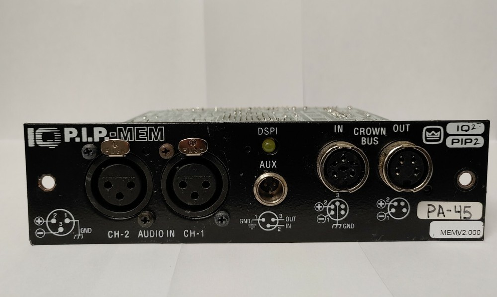 Crown PiP IQ2 - without PIP2 input Adapter