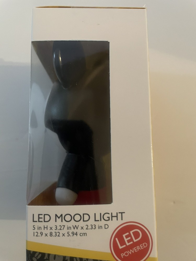Disney Mickey Mouse 5" LED Mood Light Led Powered New