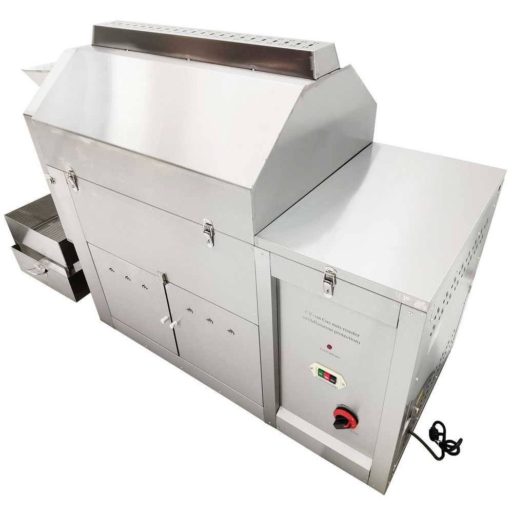 Automatic Coffee Bean Nut Roaster Roller Roasting Frying Machine 50kg 220V
