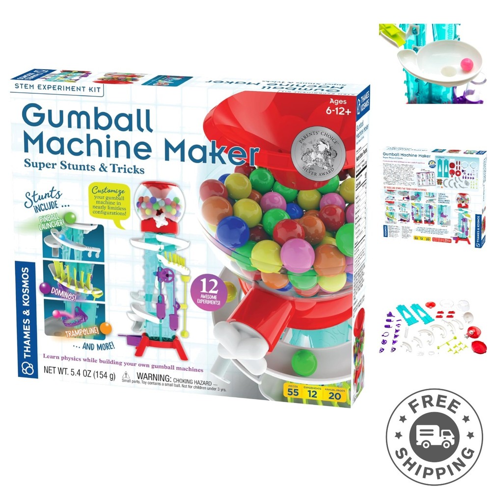 STEM Gumball Machine Kit - Explore Physics with 12 Exciting Experiments