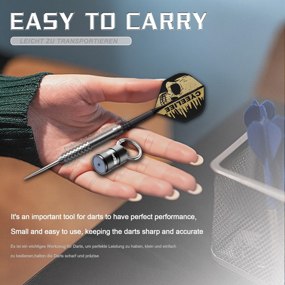 Keyring Dart Sharpener Stone,Portable Dart Point Sharpener,Rapid Sharpening T...