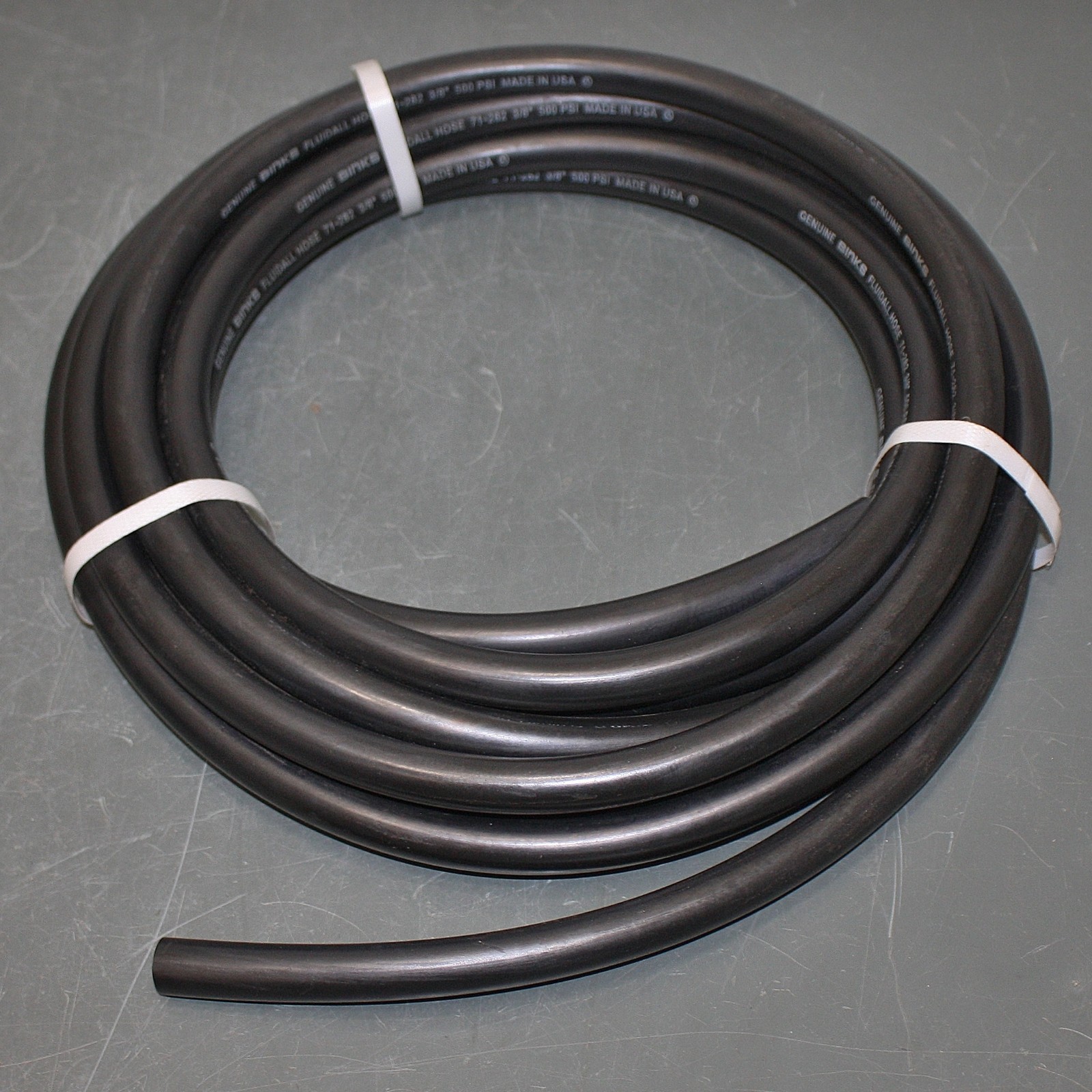 (25 ft) Genuine Binks Fluidall Hose 71-282, 3/8" ID, 500 psi, Bulk Hose, Black