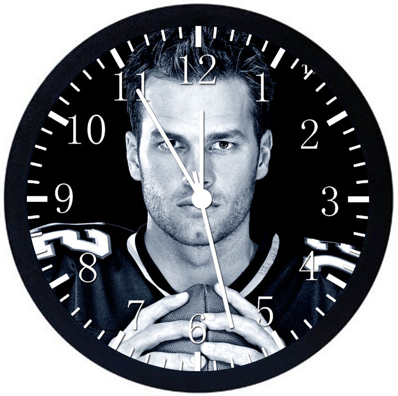 Tom Brady Black Frame Wall Clock Nice For Decor or Gifts E469