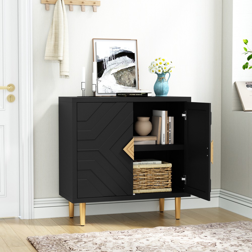 32" Modern Sideboard Accent Cabinet Kitchen Buffet Bedside Console Table w/ Door