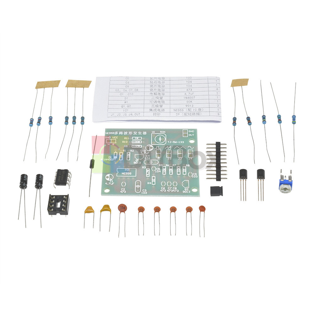 NE555 Multi-Channel Waveform Generator Module Sine Triangle Square Wave DIY Kits